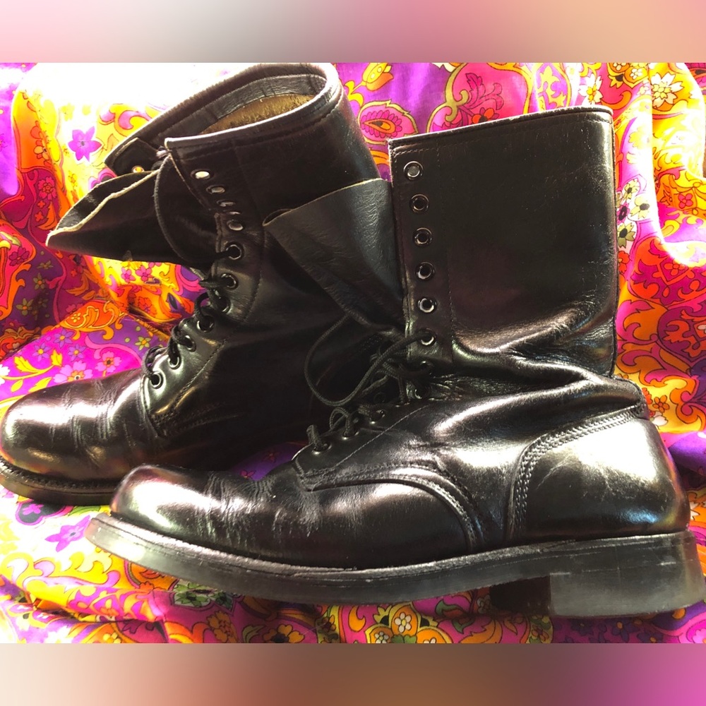 Men's (Unisex) Army Combat Drill 12 Hole Lace Up Boots